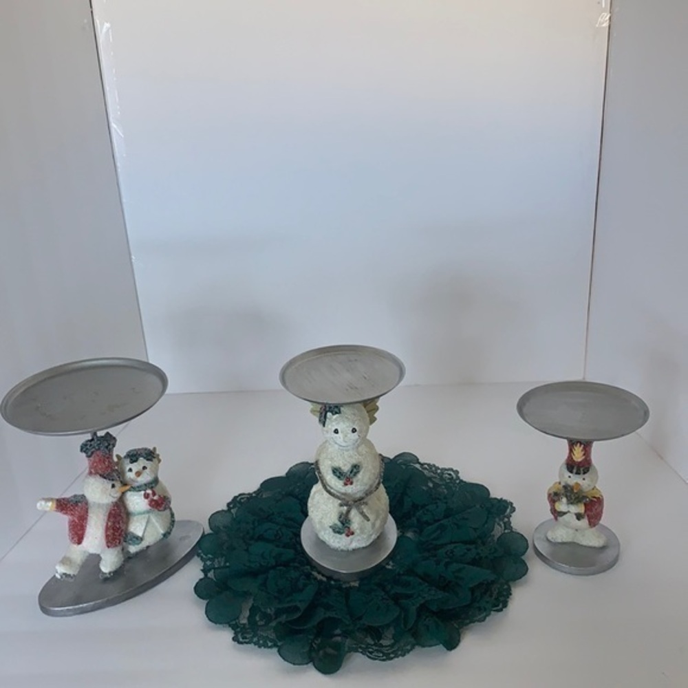 Christmas Trio, around $40 value, Candle holders